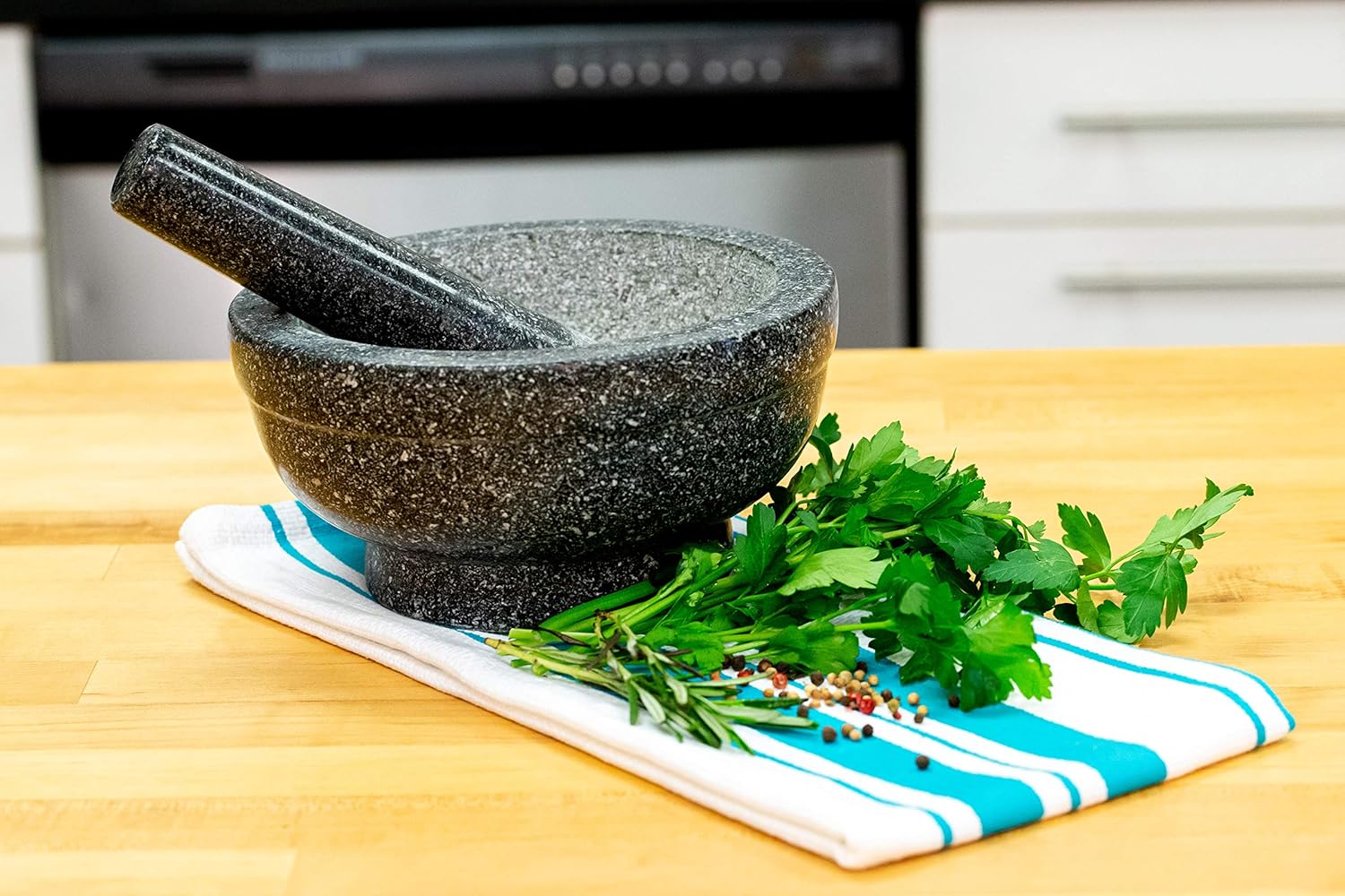 Cilio Giant Granite Mortar & Pestle, 5-Inch Height