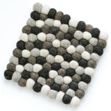 Cilio Fair Trade Virgin Sheep Wool Trivet, Handcrafted in Nepal, 8-Inch Square