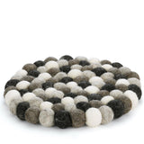 Cilio Fair Trade Virgin Sheep Wool Trivet, Handcrafted in Nepal, 8.5-Inch Round, Light Gray