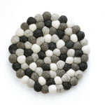 Cilio Fair Trade Virgin Sheep Wool Trivet, Handcrafted in Nepal, 8.5-Inch Round