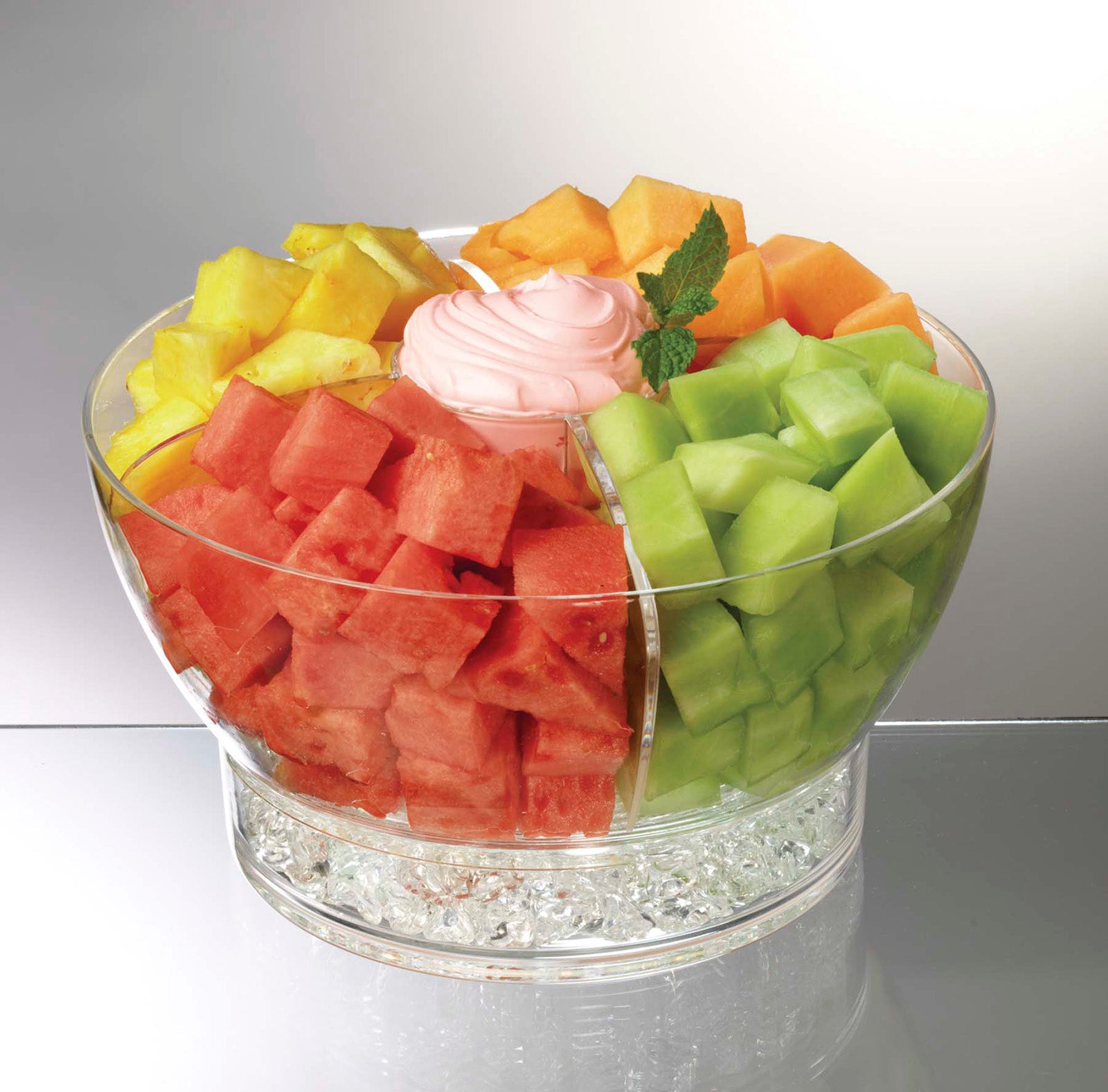 Prodyne Cold Bowl On Ice Chilled Acrylic Serving Bow, 6.5 Quart