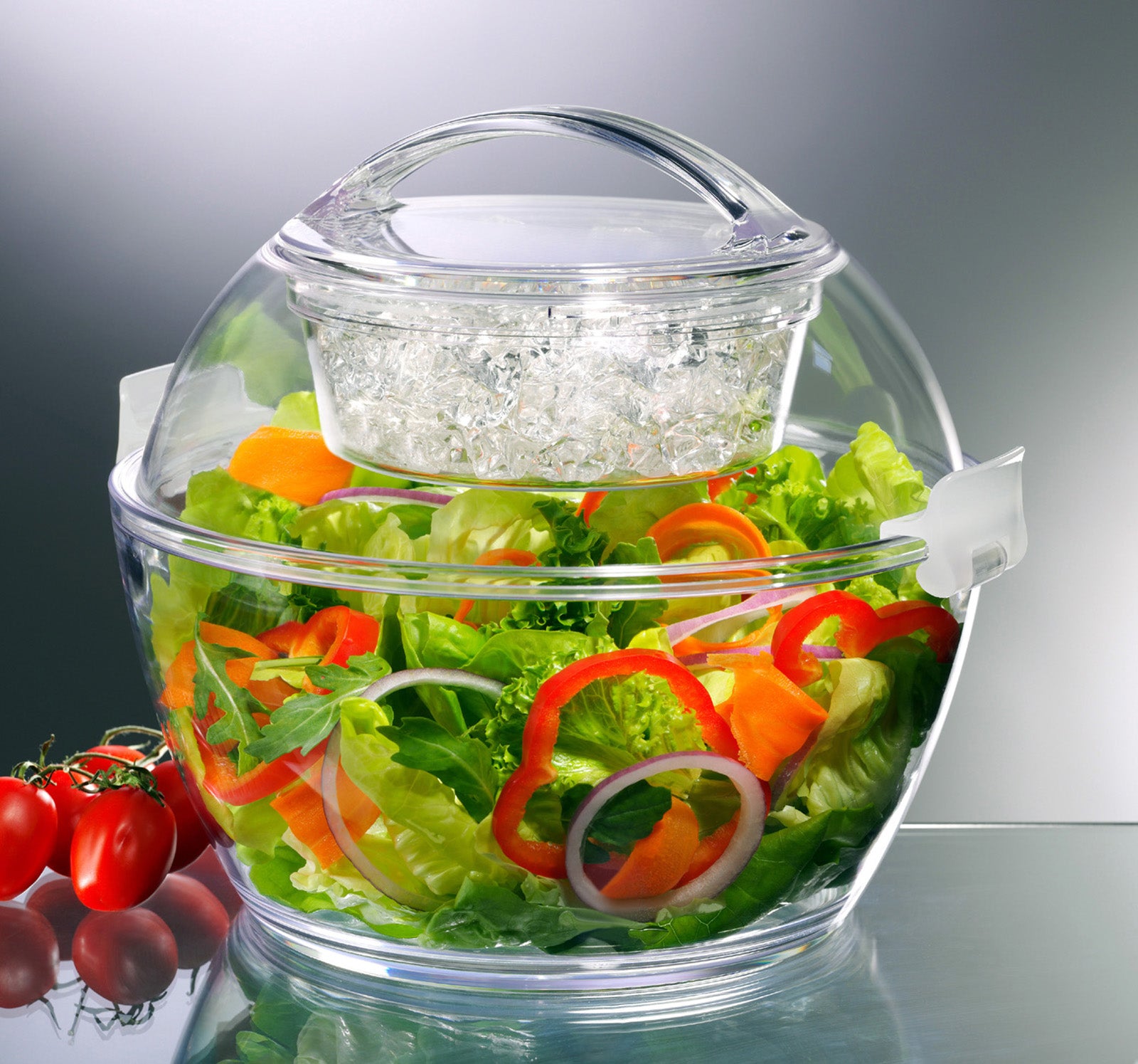 Prodyne Acrylic Iced Up Acrylic Salad To Go Bowl, 5.5 Qt.