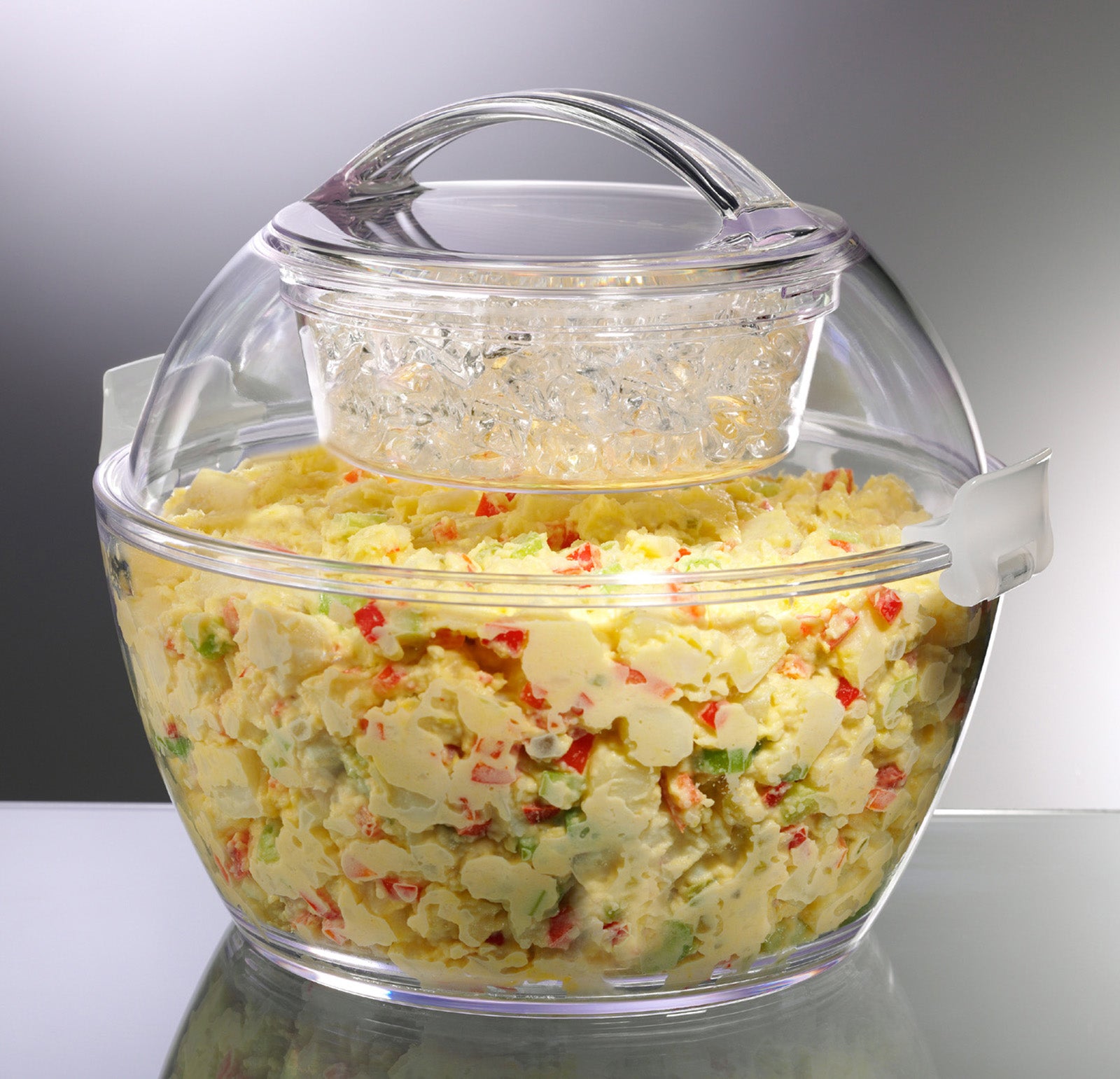 Prodyne Acrylic Iced Up Acrylic Salad To Go Bowl, 5.5 Qt.