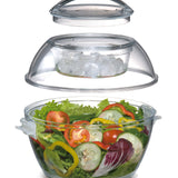 Prodyne Acrylic Iced Up Acrylic Salad To Go Bowl, 5.5 Qt.