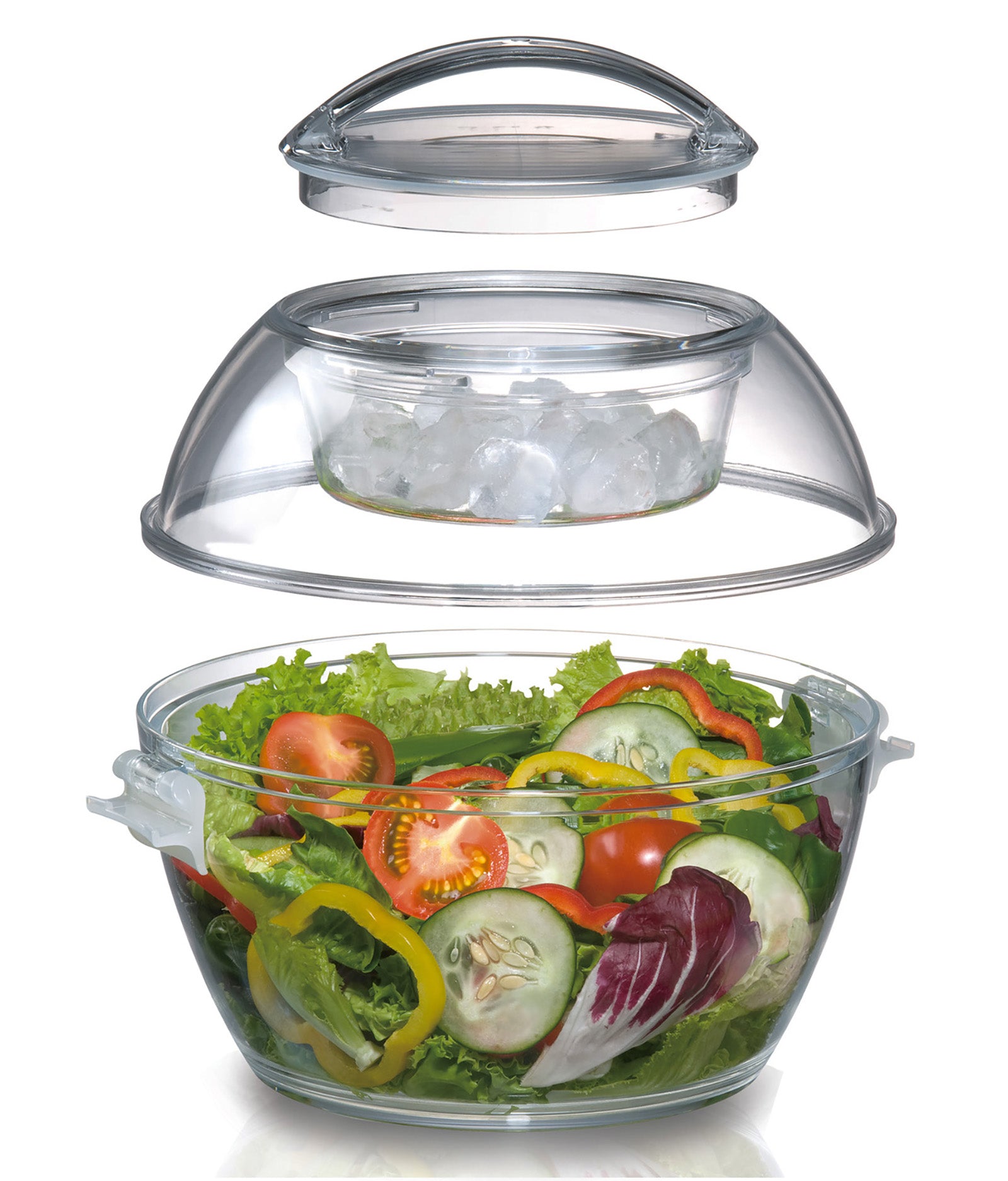 Prodyne Acrylic Iced Up Acrylic Salad To Go Bowl, 5.5 Qt.