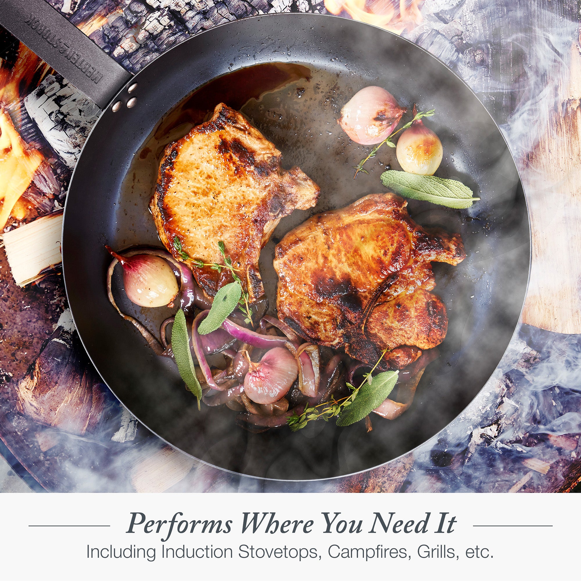 Merten & Storck Black Pre-Seasoned Carbon Steel 10-Inch Fry Pan, Black