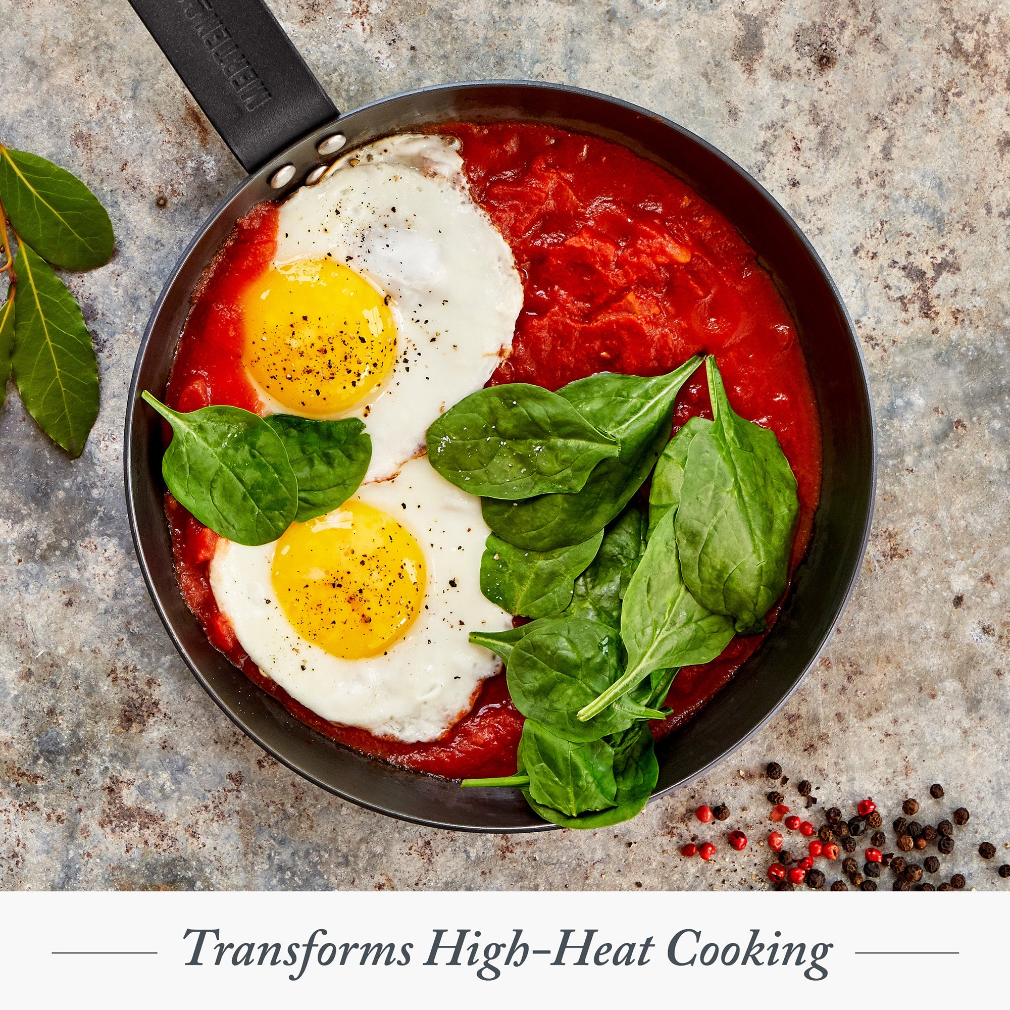 Merten & Storck Black Pre-Seasoned Carbon Steel 12-Inch Fry Pan, Black