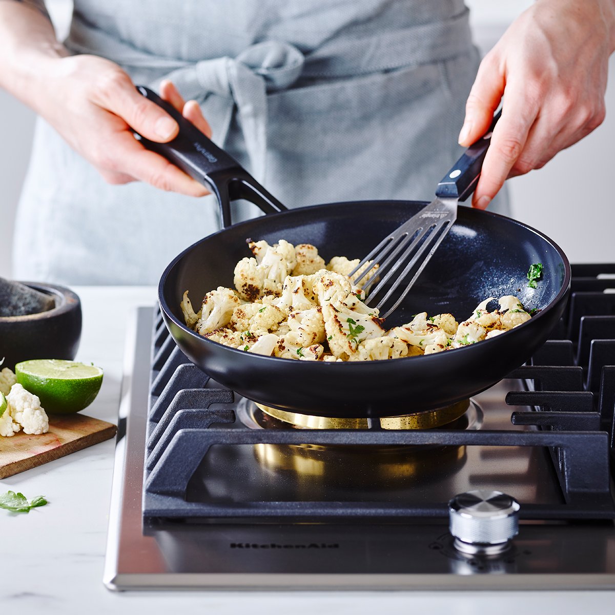 GreenPan SmartShape Healthy Ceramic Nonstick Hard Anodized 9.5-Inch Fry Pan