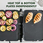 GreenPan Electric Indoor Stainless Steel 6-in-1 Contact Grill and Griddle w/Ceramic Nonstick Plates