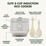 GreenPan Stainless Steel Ceramic Nonstick 8-Cup Rice Oats Grains & Soup Cooker