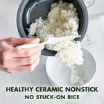 GreenPan Stainless Steel Ceramic Nonstick 8-Cup Rice Oats Grains & Soup Cooker