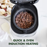 GreenPan Stainless Steel Ceramic Nonstick 8-Cup Rice Oats Grains & Soup Cooker