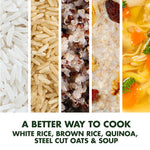 GreenPan Stainless Steel Ceramic Nonstick 8-Cup Rice Oats Grains & Soup Cooker