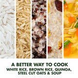 GreenPan Stainless Steel Ceramic Nonstick 8-Cup Rice Oats Grains & Soup Cooker