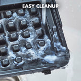 GreenPan Stainless Steel 2-Slice Belgian Waffle Maker w/Ceramic Plates