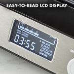 GreenPan Stainless Steel 2-Slice Belgian Waffle Maker w/Ceramic Plates