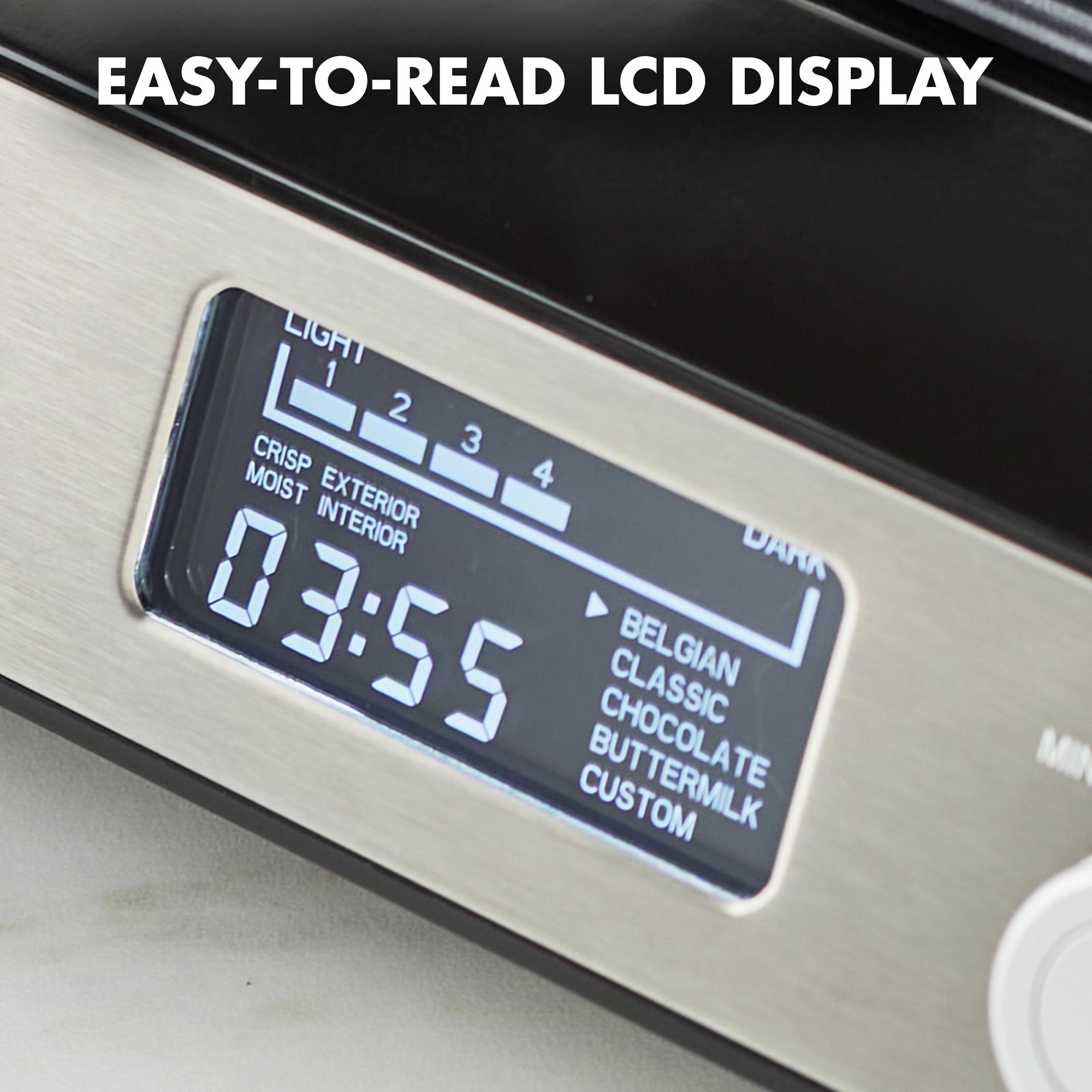 GreenPan Stainless Steel 2-Slice Belgian Waffle Maker w/Ceramic Plates