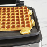GreenPan Elite 2-Square Belgian Waffle Iron with Ceramic Nonstick Plates, Black
