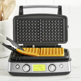 GreenPan Elite 2-Square Belgian Waffle Iron with Ceramic Nonstick Plates, Black