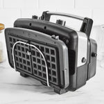 GreenPan Elite 2-Square Belgian Waffle Iron with Ceramic Nonstick Plates, Black