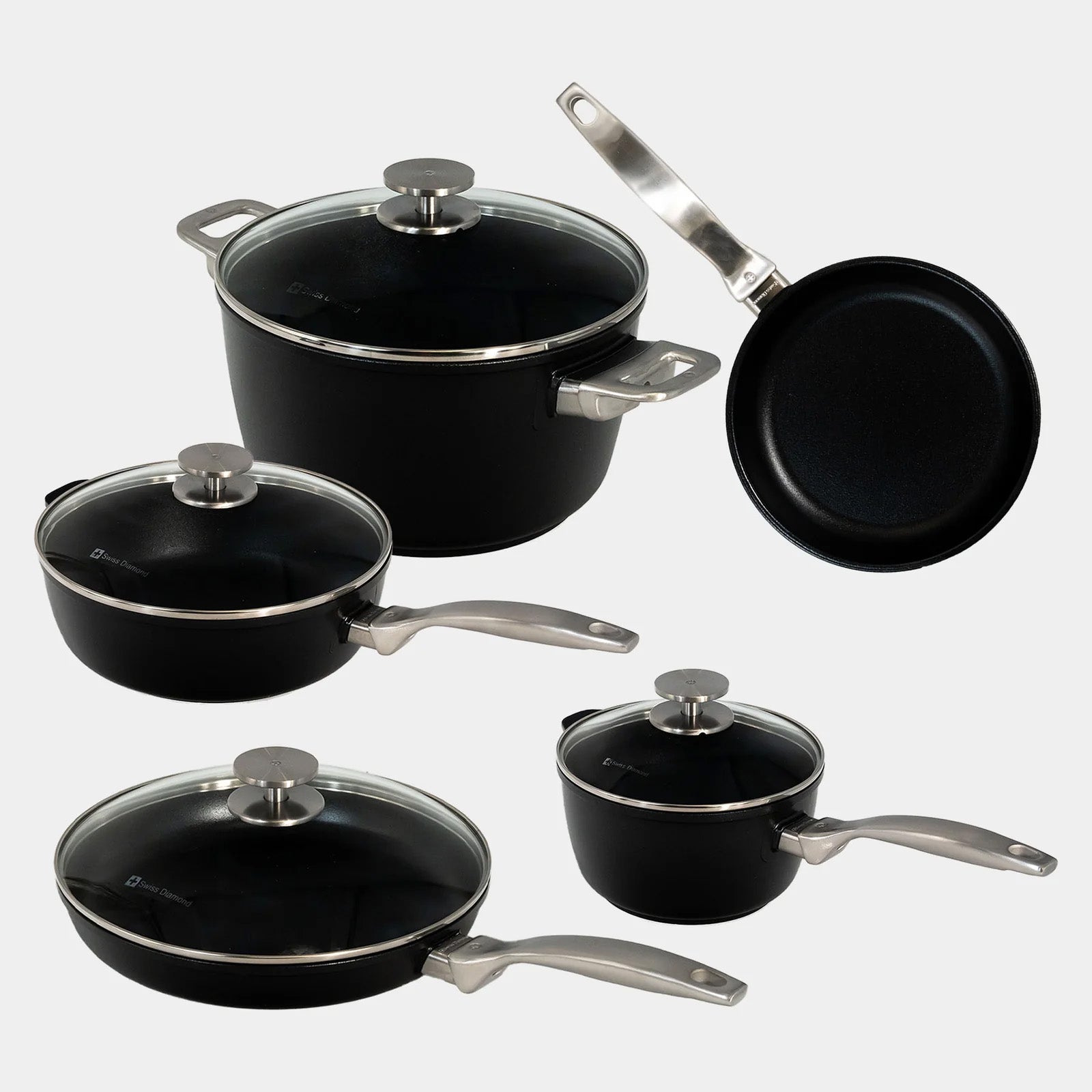 Swiss Diamond CHD Nonstick 9 Piece Cookware Set