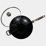 Swiss Diamond CHD Nonstick Wok with Glass Lid, 12.5-Inch
