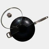 Swiss Diamond CHD Nonstick Wok with Glass Lid, 12.5-Inch
