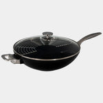 Swiss Diamond CHD Nonstick Wok with Glass Lid, 12.5-Inch