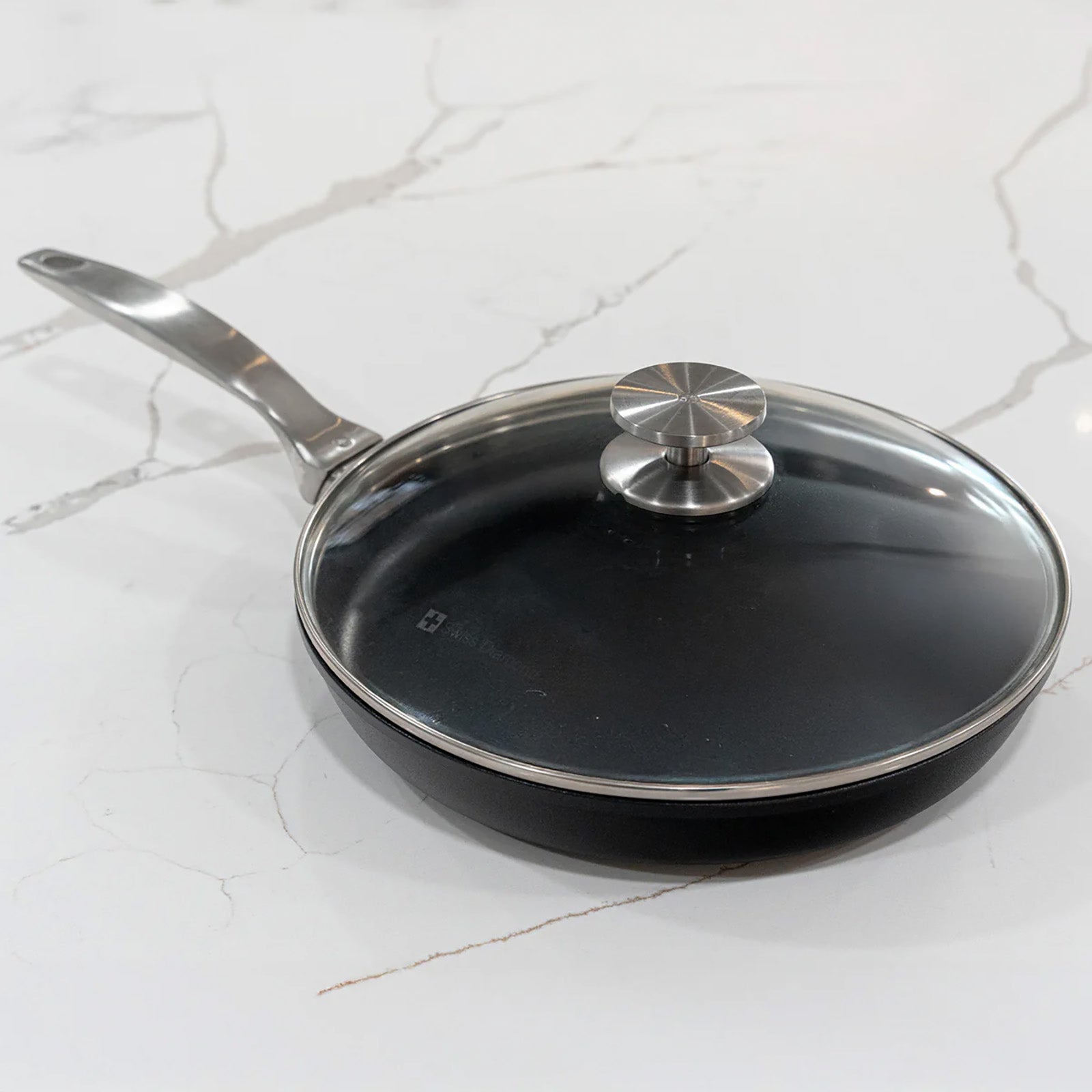 Swiss Diamond CHD Nonstick Fry Pan, 10.25-Inch with Lid