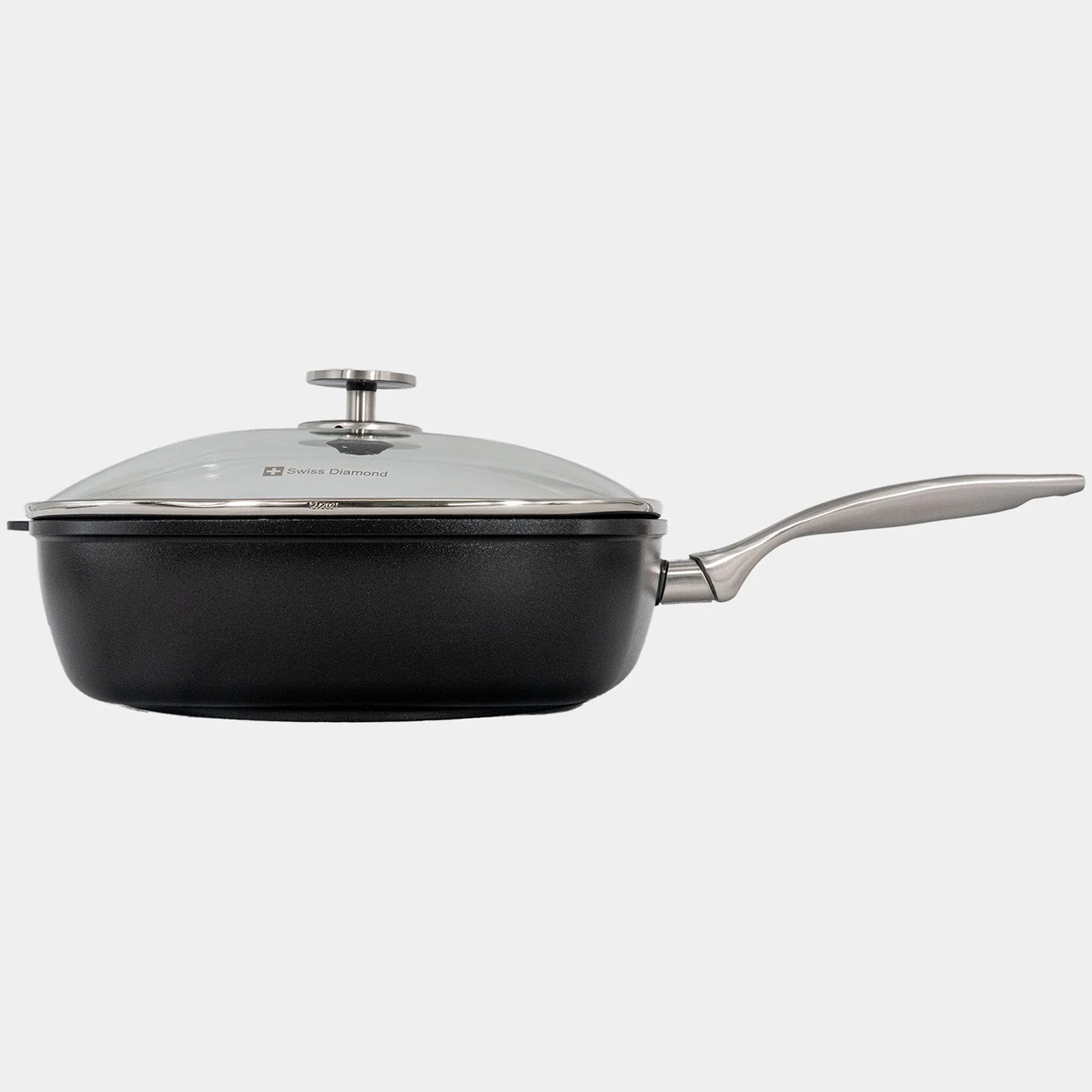 Swiss Diamond CHD Nonstick Square Saute Pan with Glass Lid, 11-Inch x 11-Inch