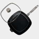 Swiss Diamond CHD Nonstick Square Saute Pan with Glass Lid, 11-Inch x 11-Inch