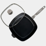 Swiss Diamond CHD Nonstick Square Saute Pan with Glass Lid, 11-Inch x 11-Inch