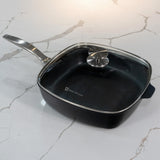 Swiss Diamond CHD Nonstick Square Saute Pan with Glass Lid, 11-Inch x 11-Inch