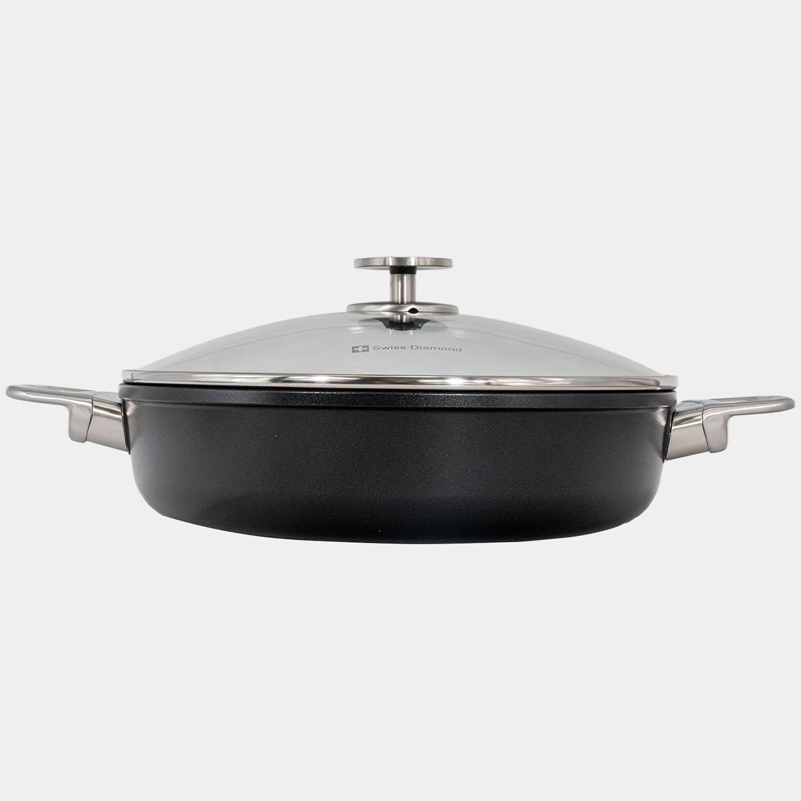Swiss Diamond CHD Nonstick Sauteuse with Glass Lid, 3.7 qt