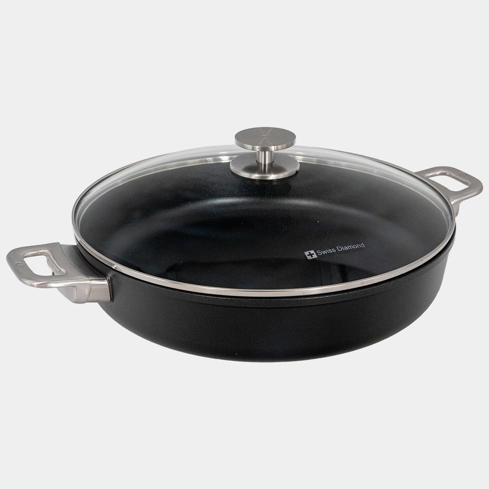 Swiss Diamond CHD Nonstick Sauteuse with Glass Lid, 4.8 qt