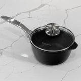 Swiss Diamond CHD Nonstick Saucepan with Glass Lid, 2.2 qt