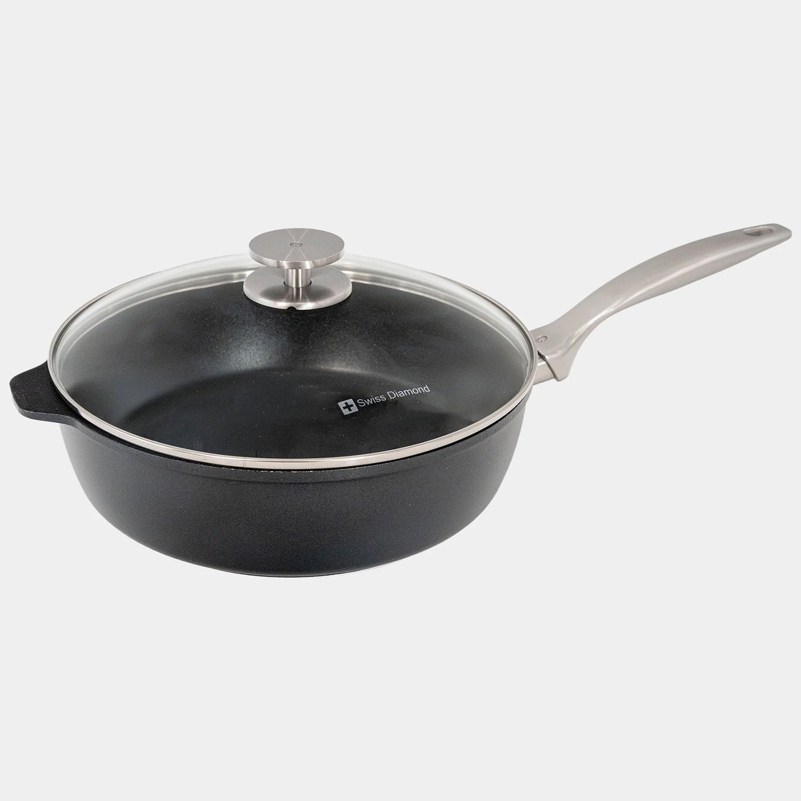 Swiss Diamond CHD Nonstick Saute Pan with Glass Lid, 3.8 qt