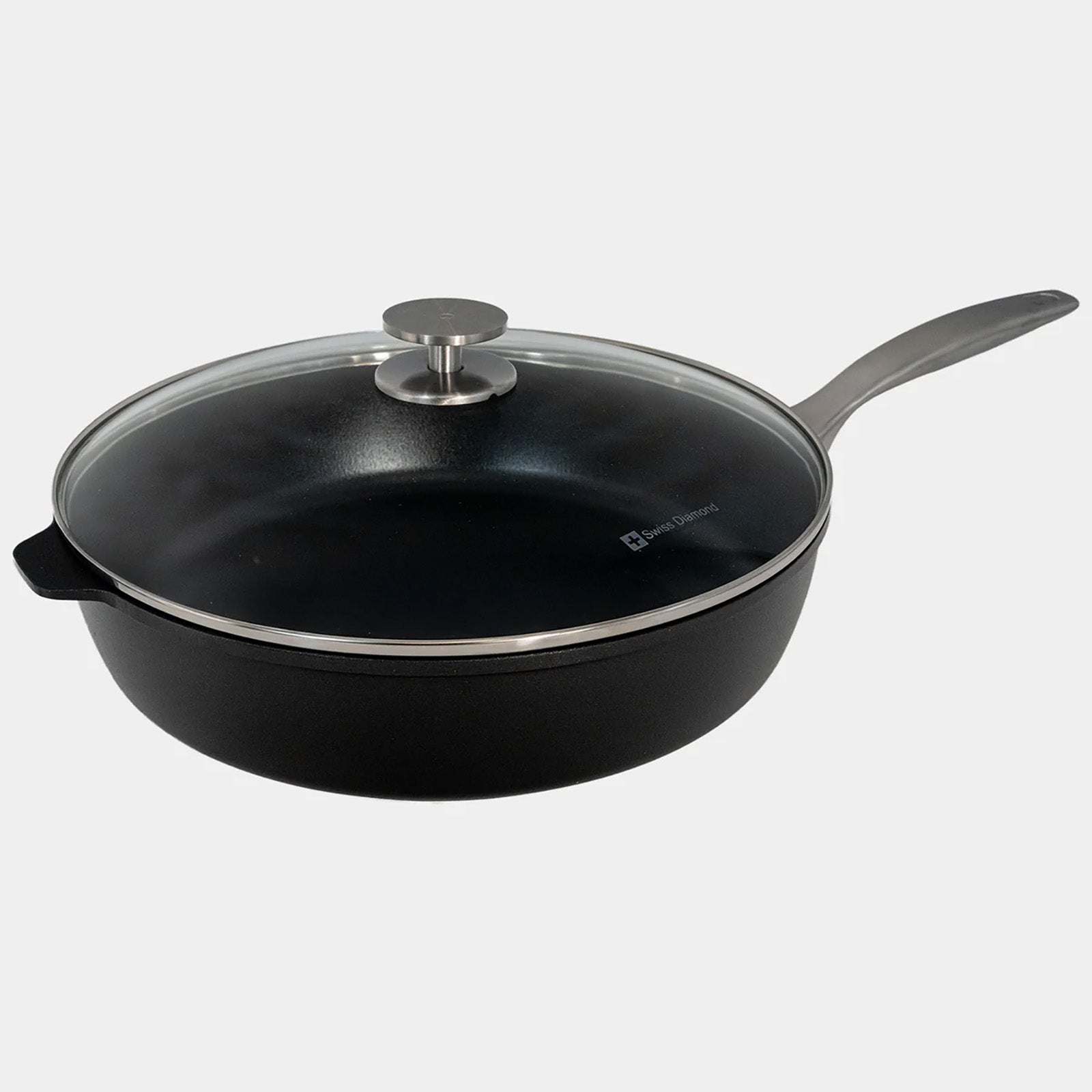 Swiss Diamond CHD Nonstick Saute Pan with Glass Lid, 5.8 qt