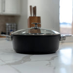 Swiss Diamond CHD Nonstick Braiser with Glass Lid, 5.3 qt
