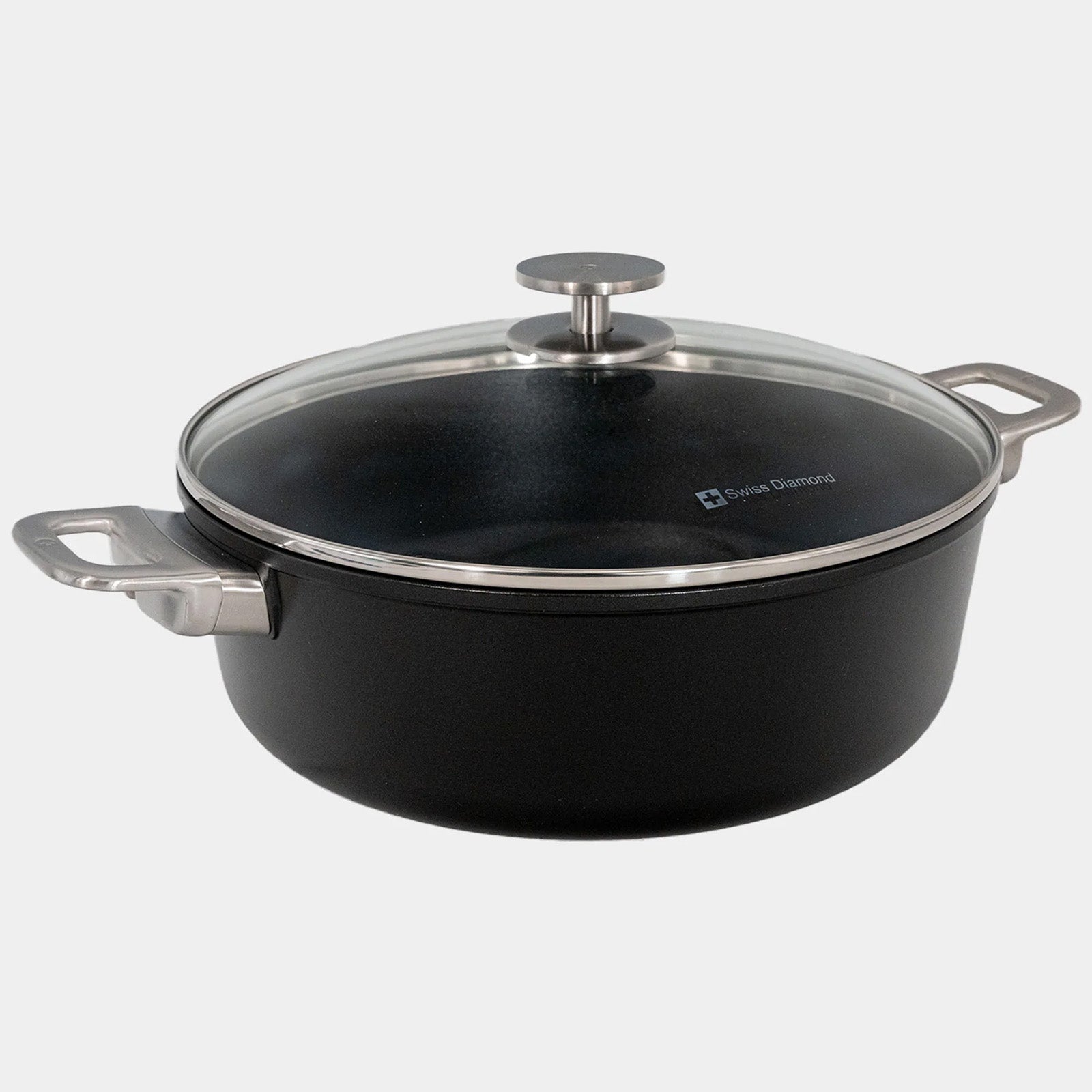Swiss Diamond CHD Nonstick Braiser with Glass Lid, 5.3 qt