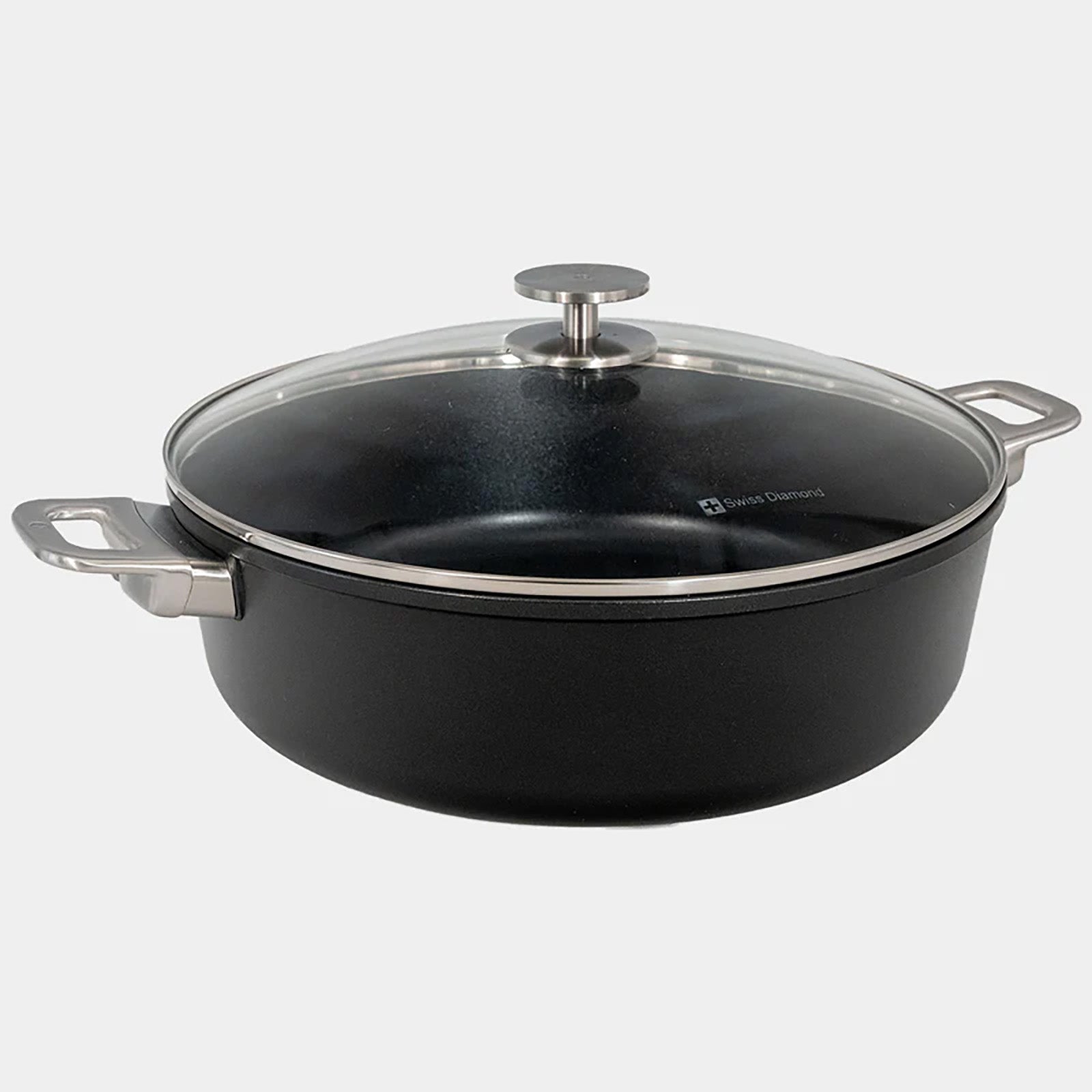 Swiss Diamond CHD Nonstick Braiser with Glass Lid, 7.2 qt