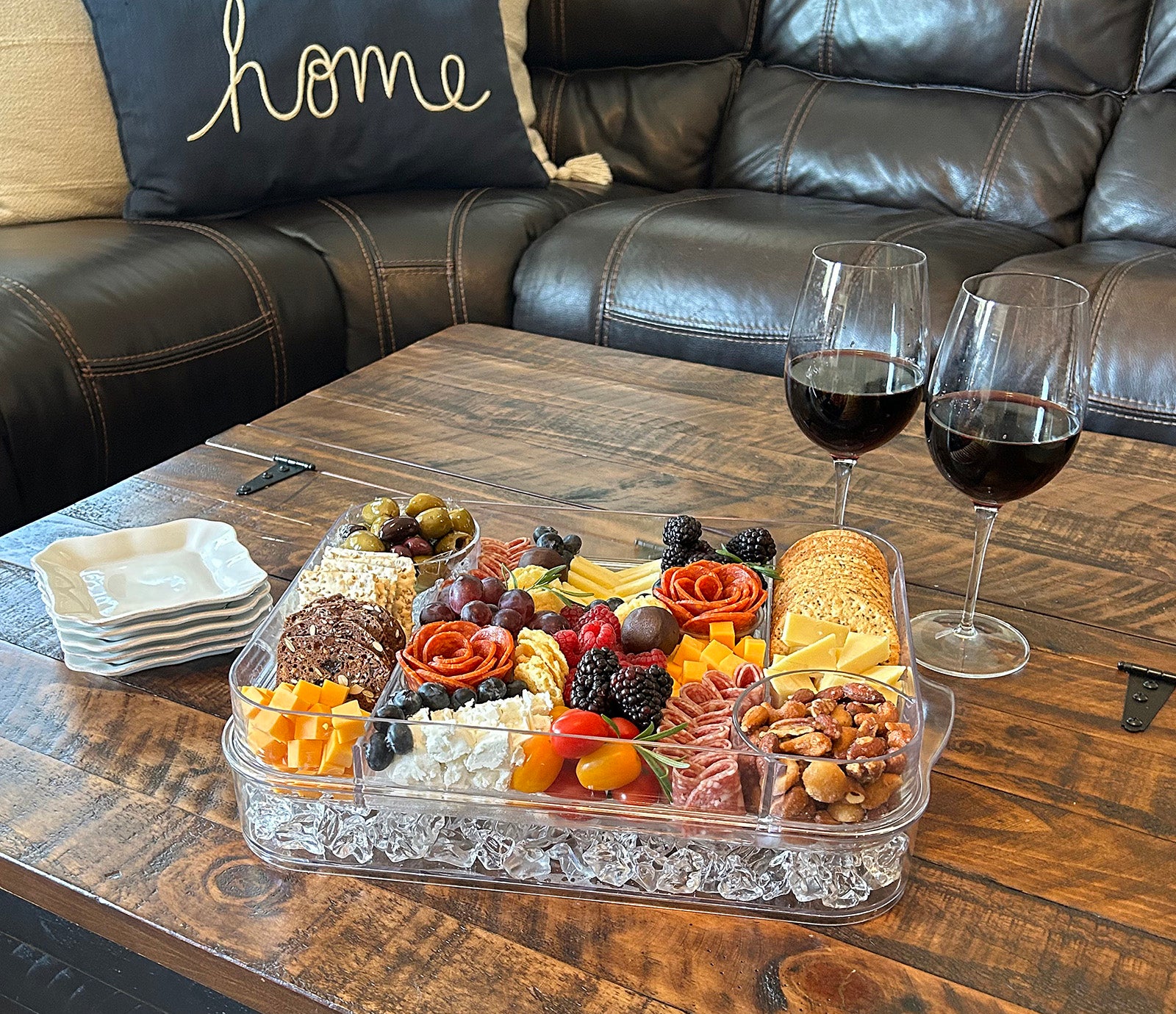 Prodyne Charcuterie On Ice & Deviled Eggs On Ice Platter 2 Piece Serving Set