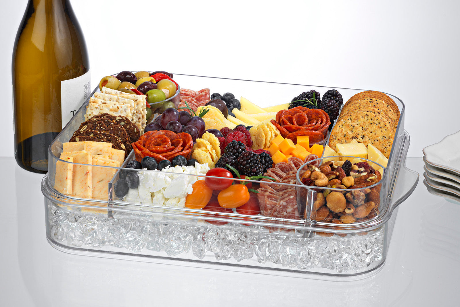 Prodyne Charcuterie On Ice & Deviled Eggs On Ice Platter 2 Piece Serving Set