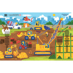 Constructive Eating Construction Utensil, Divided Plate, and Placemat Set for Kids and Toddlers