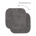 KAF Home Santiago Rectangular Bio Based Vinyl Coasters, Set of 4, Gray