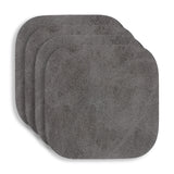 KAF Home Santiago Rectangular Bio Based Vinyl Coasters, Set of 4, Gray