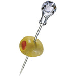 Prodyne Colorful Diamond-Head Martini Picks, Acrylic & Stainless Steel, Set of 6