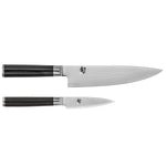 Shun Classic 2-Piece Starter Knife Set, 3.5" Paring Knife & 8" Chef’s Knife in Gift Box