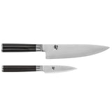 Shun Classic 2-Piece Starter Knife Set, 3.5" Paring Knife & 8" Chef’s Knife in Gift Box