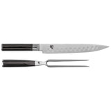 Shun Classic 2-Piece Carving Set, 9" Hollow-Ground Slicing Knife & Carving Fork in Gift Box